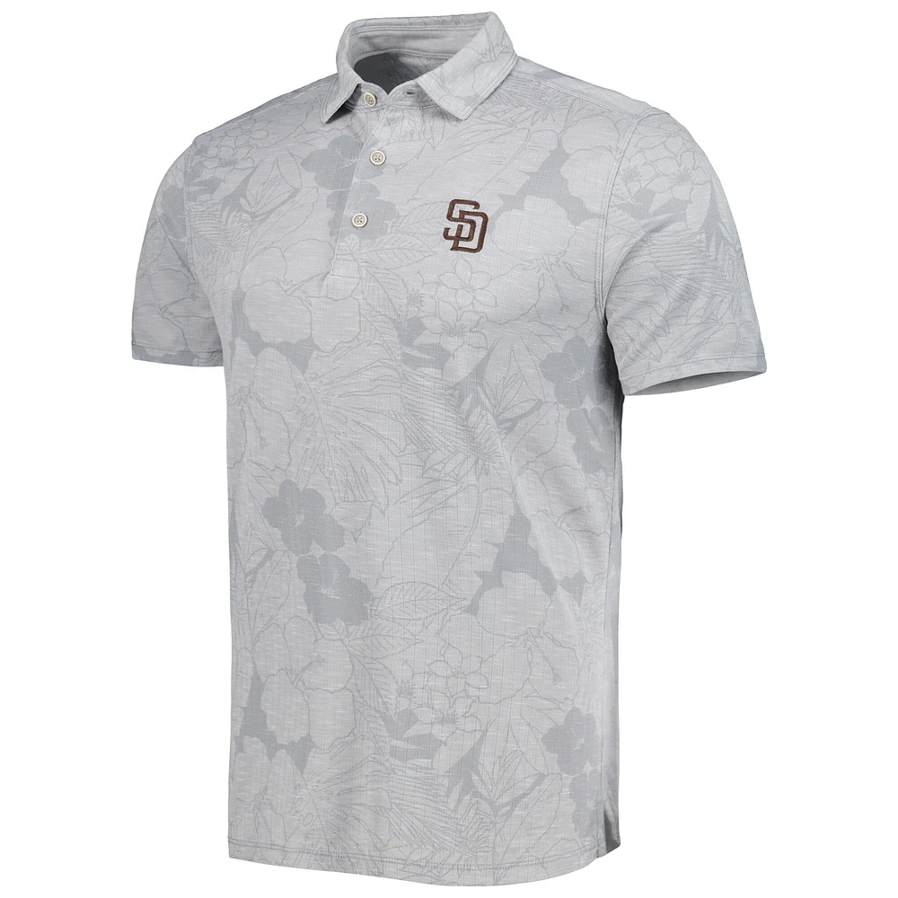Men's Tommy Bahama  Gray San Diego Padres Blooms Polo