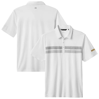 Polo tri-blend blanc Top Recruit des Padres de San Diego pour homme TravisMathew