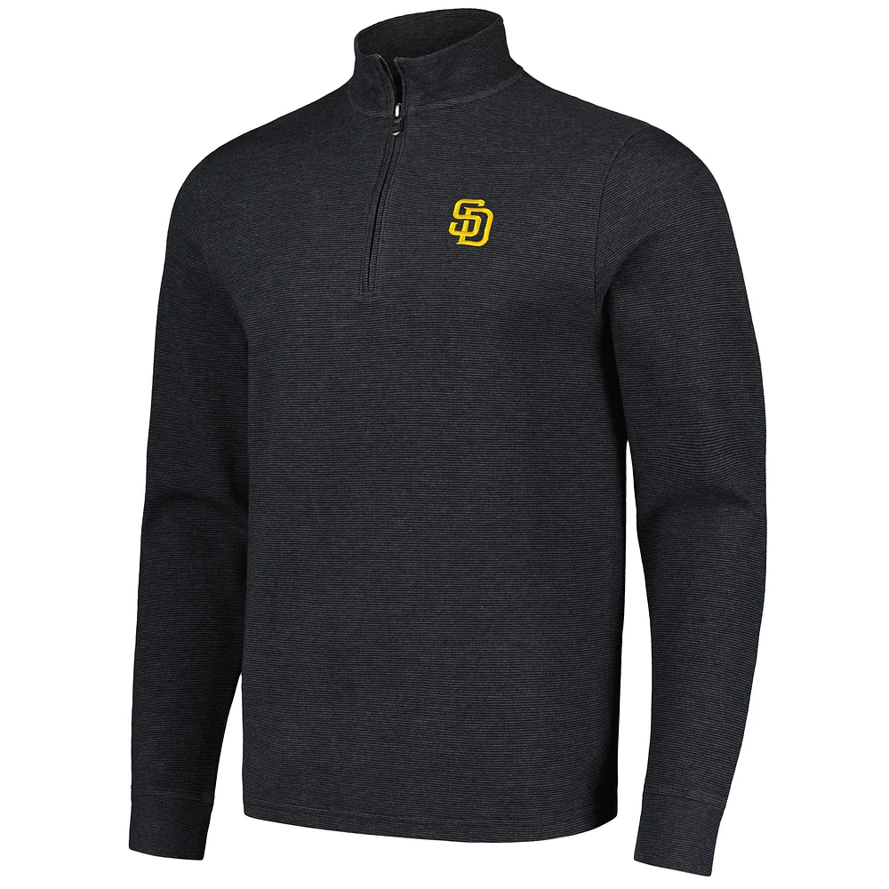 Veste noire Vineyard Vines pour hommes des San Diego Padres Saltwater Quarter-Zip