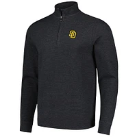 Veste noire Vineyard Vines pour hommes des San Diego Padres Saltwater Quarter-Zip