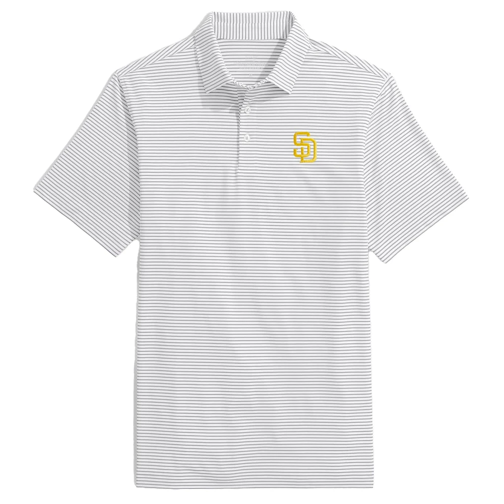 Men's Vineyard Vines Gray San Diego Padres Bradley Stripe Polo
