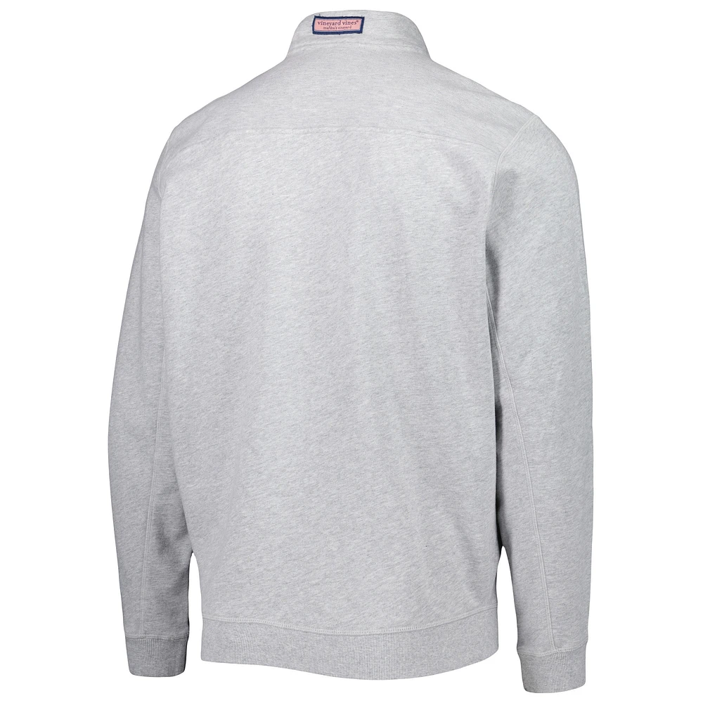 Men's Vineyard Vines Gray San Diego Padres Shep Shirt Quarter-Zip Sweatshirt