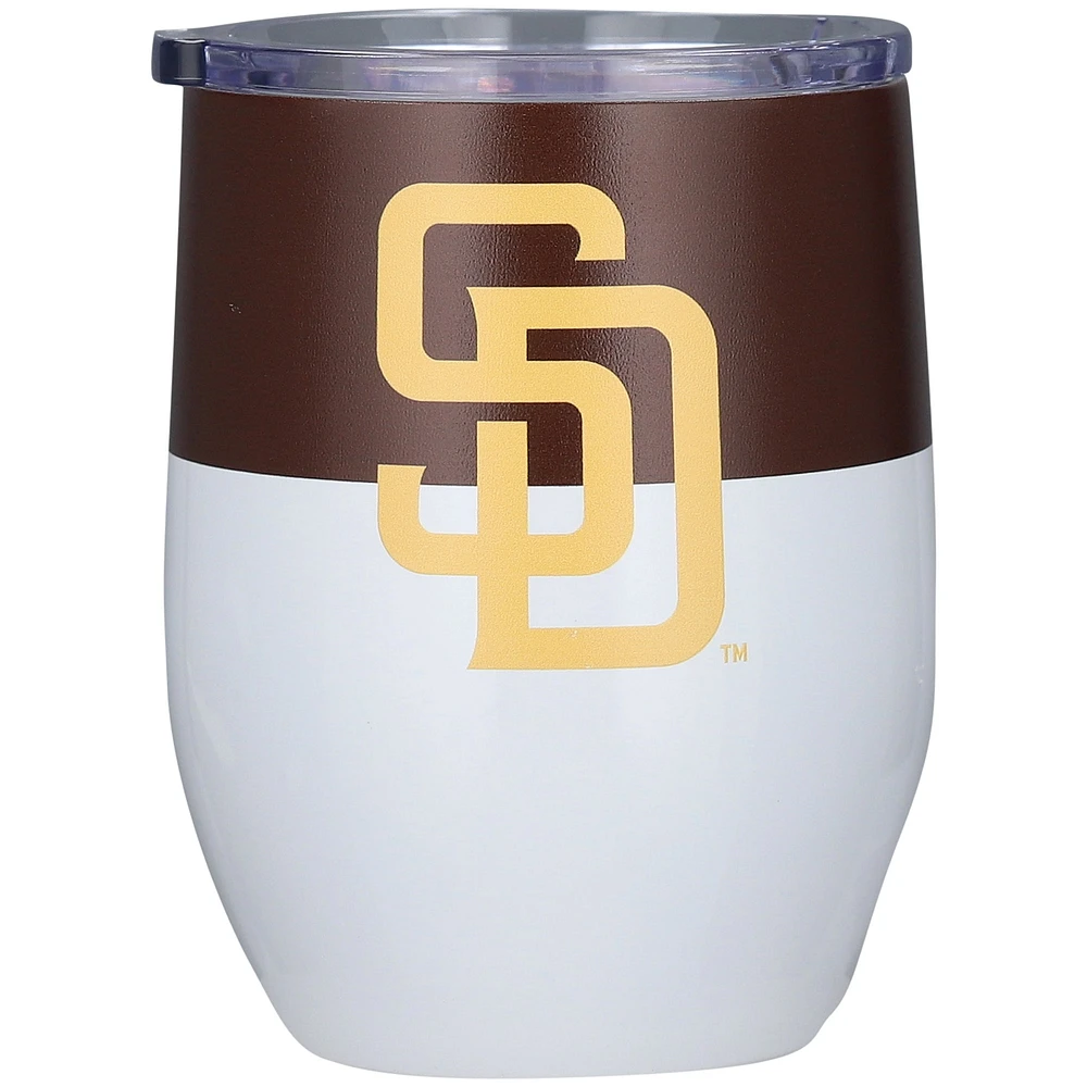 Padres de San Diego 16 oz. Gobelet incurvé en acier inoxydable Colorblock