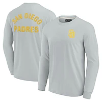 T-shirt unisexe Fanatics gris San Diego Padres Elements super doux à manches longues