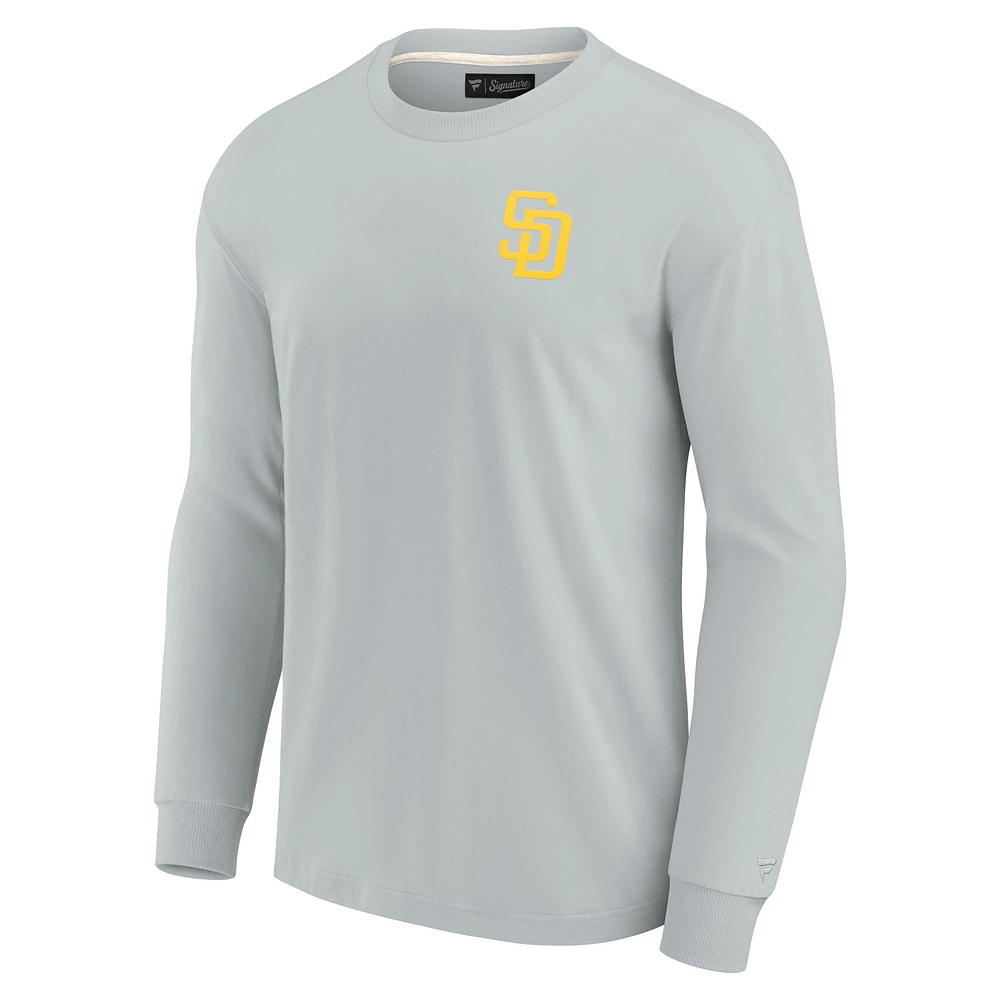 T-shirt unisexe Fanatics gris San Diego Padres Elements super doux à manches longues