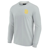T-shirt unisexe Fanatics gris San Diego Padres Elements super doux à manches longues