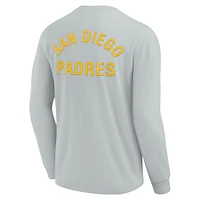 T-shirt unisexe Fanatics gris San Diego Padres Elements super doux à manches longues