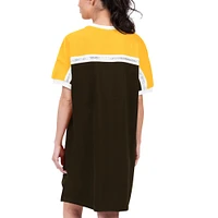 Women's G-III 4Her by Carl Banks Brown/Gold San Diego Padres Circus Catch Sneaker Dress