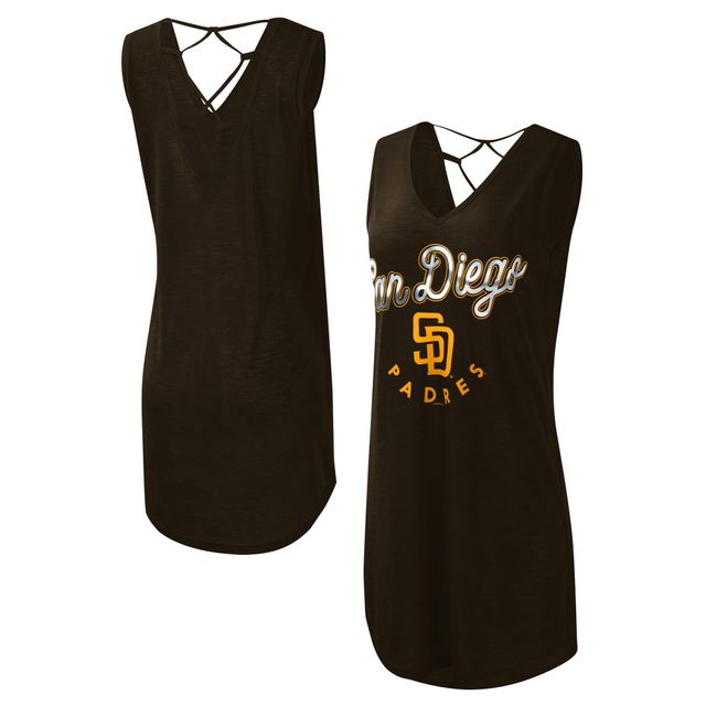 Femme G-III 4Her by Carl Banks Brown San Diego Padres Game Time Slub Beach V-Neck - Robe cache-maillot