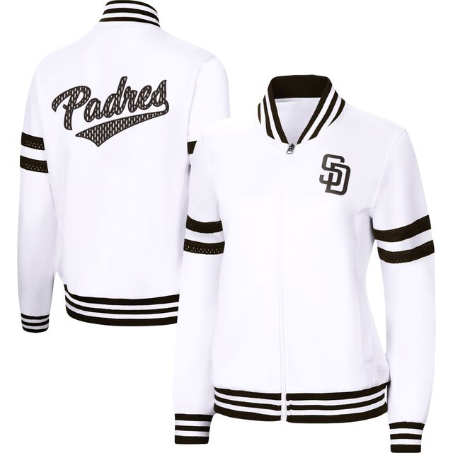 Veste d'avant-match G-III 4Her by Carl Banks San Diego Padres pour homme - de survêtement entièrement zippée