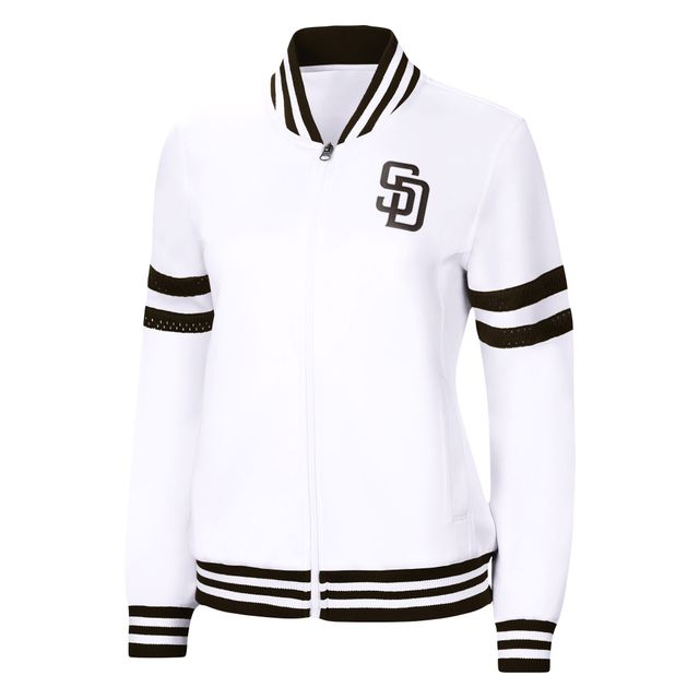 Veste d'avant-match G-III 4Her by Carl Banks San Diego Padres pour homme - de survêtement entièrement zippée