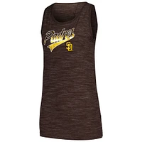 Women's New Era Brown San Diego Padres Space-Dye Active Tank Top