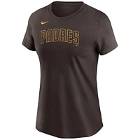 Women's Nike Fernando Tatis Jr. Brown San Diego Padres Name & Number T-Shirt