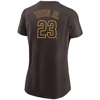 Women's Nike Fernando Tatis Jr. Brown San Diego Padres Name & Number T-Shirt
