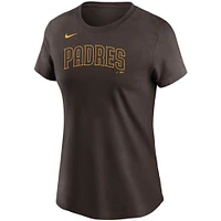 Women's Nike Manny Machado Brown San Diego Padres Name & Number T-Shirt