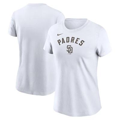 T-shirt Nike blanc Team Arch pour femme San Diego Padres