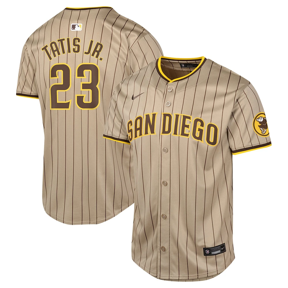 Maillot de joueur alternatif limité Nike Fernando Tatis Jr. Sand San Diego Padres pour jeunes