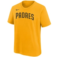 Youth Nike Jackson Merrill Gold San Diego Padres Player Name & Number T-Shirt