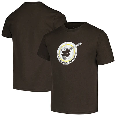 T-shirt de la collection Cooperstown des Padres San Diego, doux comme un raisin, marron pour jeunes