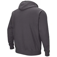 Men's Colosseum Charcoal San Diego State Aztecs Arch & Logo 3.0 Pullover Hoodie