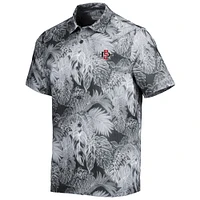 Chemise boutonnée Tommy Bahama pour homme noire San Diego State Aztecs Coast Luminescent Frond Camp IslandZone