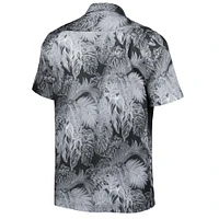 Chemise boutonnée Tommy Bahama pour homme noire San Diego State Aztecs Coast Luminescent Frond Camp IslandZone