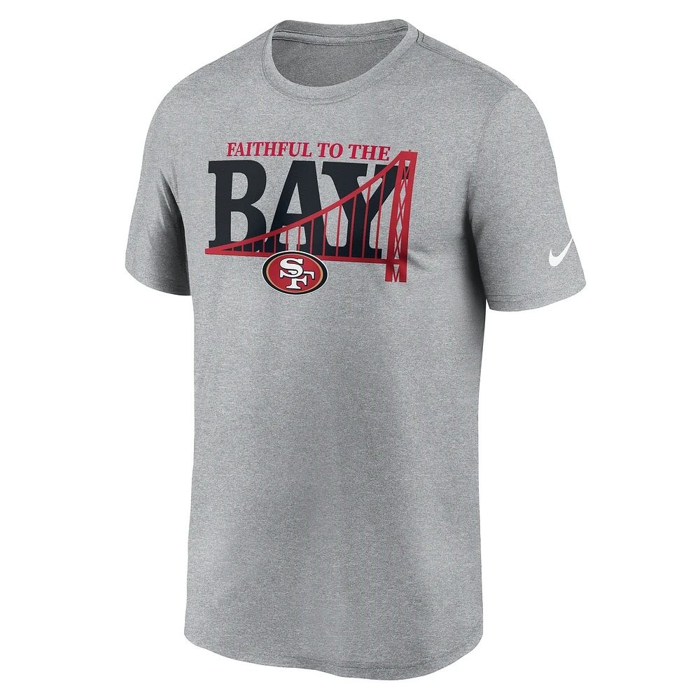 Nike  Heather Gray San Francisco 49ers Hometown Legend Performance T-Shirt