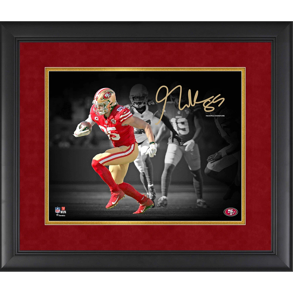 George Kittle San Francisco 49ers Facsimile Signature Framed 11" x 14" Spotlight Photograph