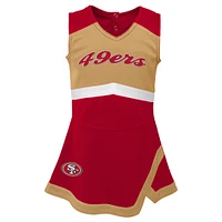 Girls Toddler Scarlet San Francisco 49ers Cheer Captain Dress with Bloomers