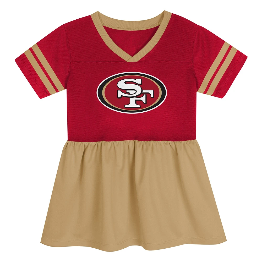 Girls Youth Scarlet/Gold San Francisco 49ers Stadium Lights Jersey Dress