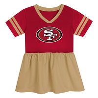 Girls Youth Scarlet/Gold San Francisco 49ers Stadium Lights Jersey Dress
