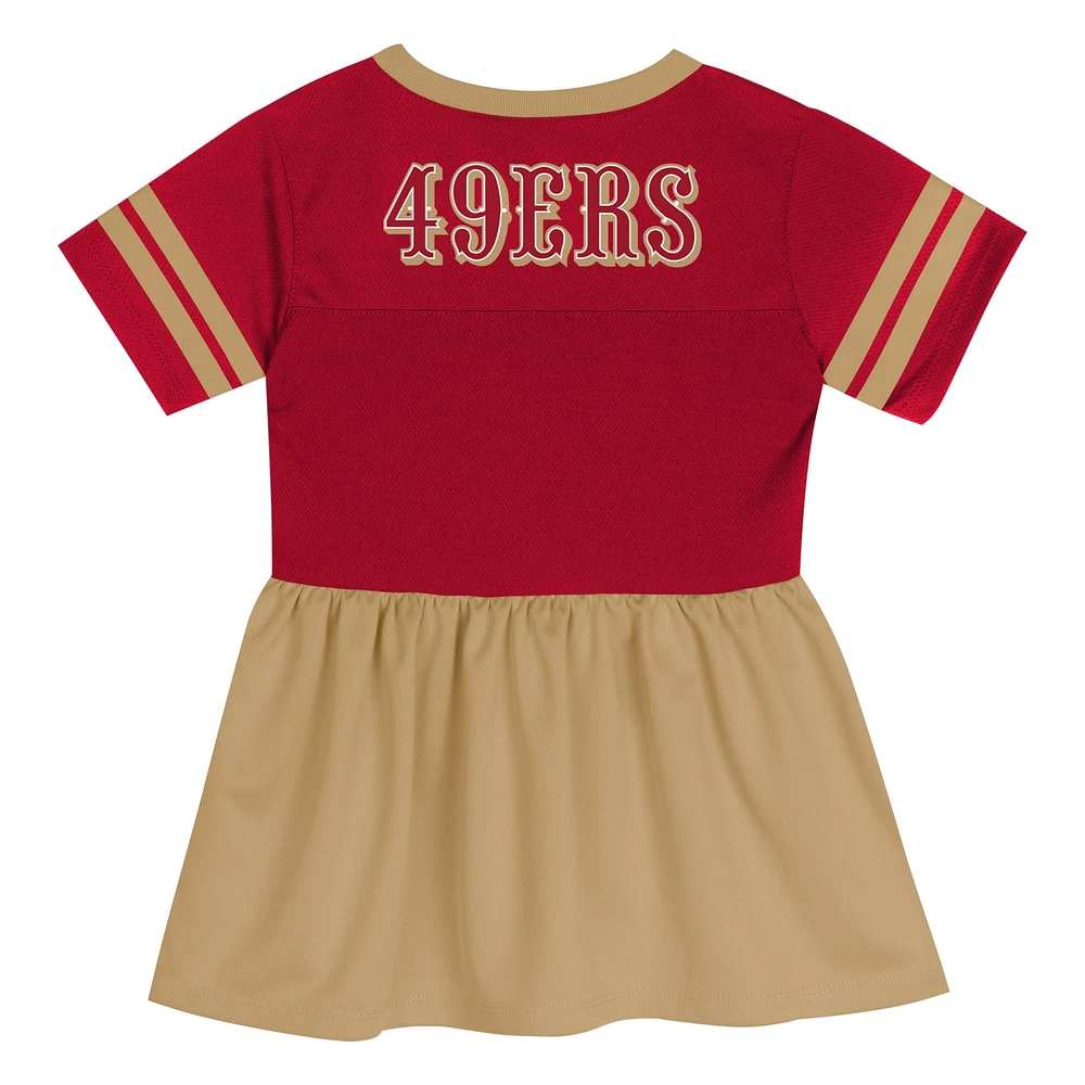 Girls Youth Scarlet/Gold San Francisco 49ers Stadium Lights Jersey Dress
