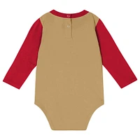 Infant Gold/Scarlet San Francisco 49ers Double Up Long Sleeve Bodysuit Pant Set