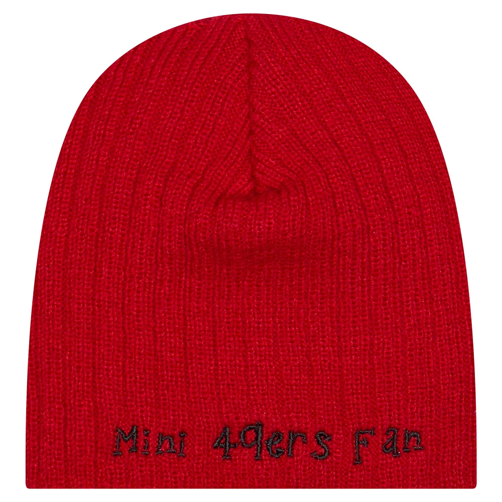 Infant New Era Scarlet San Francisco 49ers Mini Knit Hat
