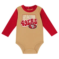 Infant Scarlet San Francisco 49ers Double Up Long Sleeve Bodysuit and Pants Set