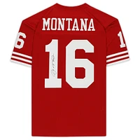 Joe Montana San Francisco 49ers Autographed Mitchell & Ness Red Authentic Jersey