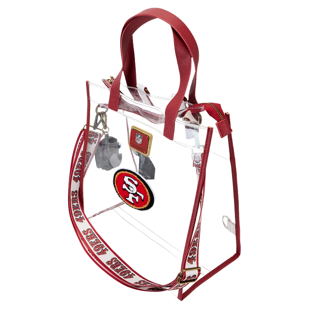 Loungefly San Francisco 49ers Clear Convertible Backpack & Tote Bag