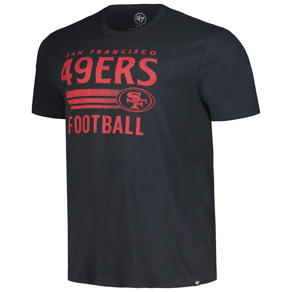 Men's '47 Black San Francisco 49ers Rider Franklin T-Shirt