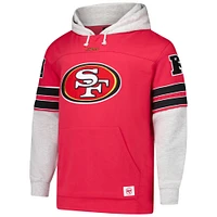Men's '47 Scarlet San Francisco 49ers Big & Tall Lacer Pullover Hoodie