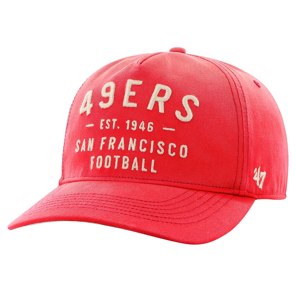 Men's '47 Scarlet San Francisco 49ers Dusted Laramie Hitch Adjustable Hat