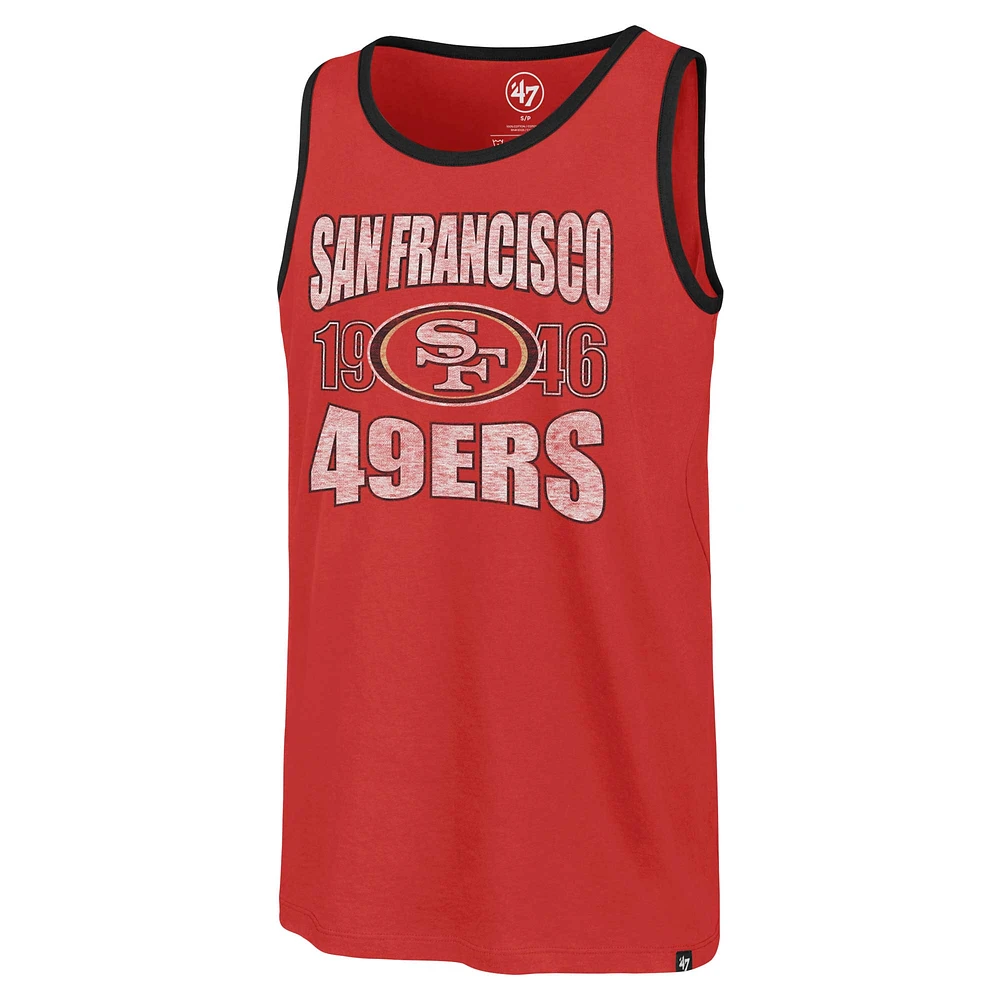 Men's '47 Scarlet San Francisco 49ers Upload Franklin Tank Top