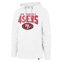 Men's '47 White San Francisco 49ers Elements Arch Headline Pullover Hoodie