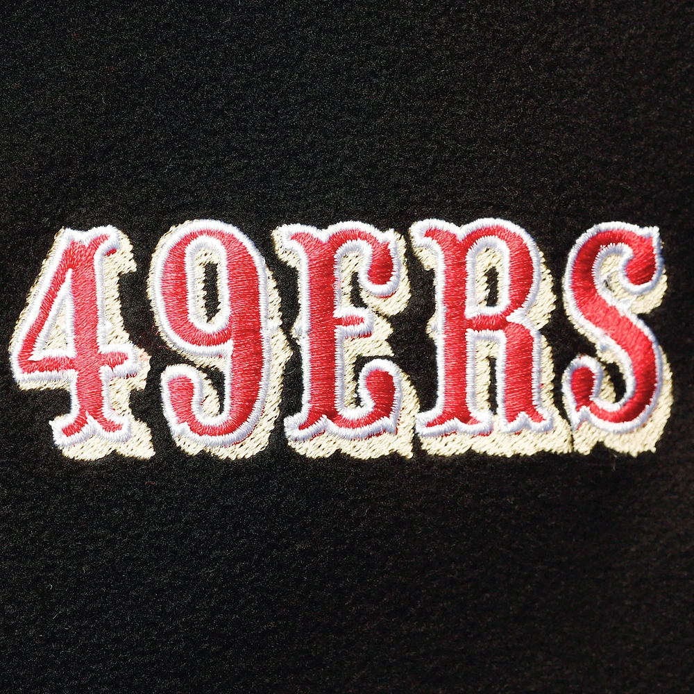 Men's Dunbrooke Black San Francisco 49ers Houston Fleece Full-Zip Vest
