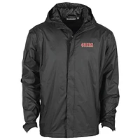 Men's Dunbrooke Black San Francisco 49ers Tropic Waterproof Packable Full-Zip Hoodie Jacket