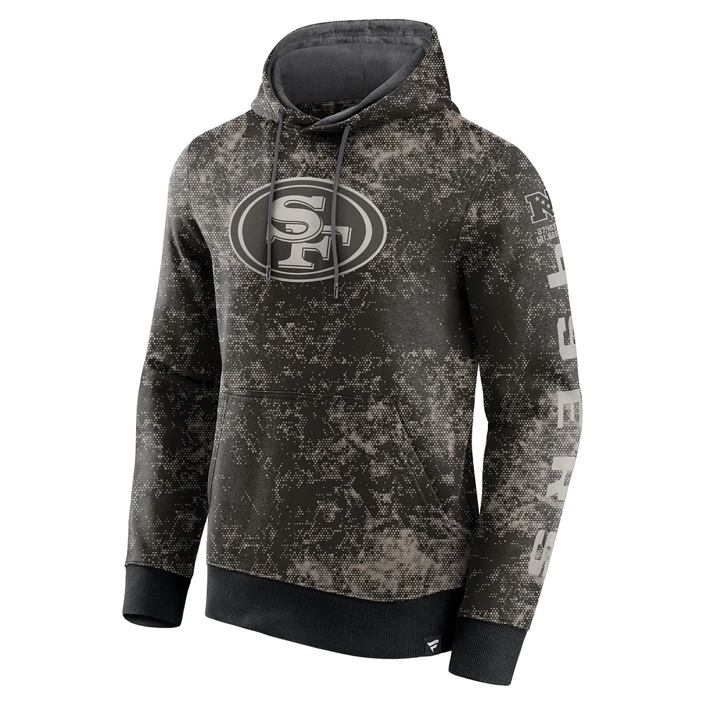 Men's Fanatics  Black/Gray San Francisco 49ers Blackout Tonal Pullover Hoodie