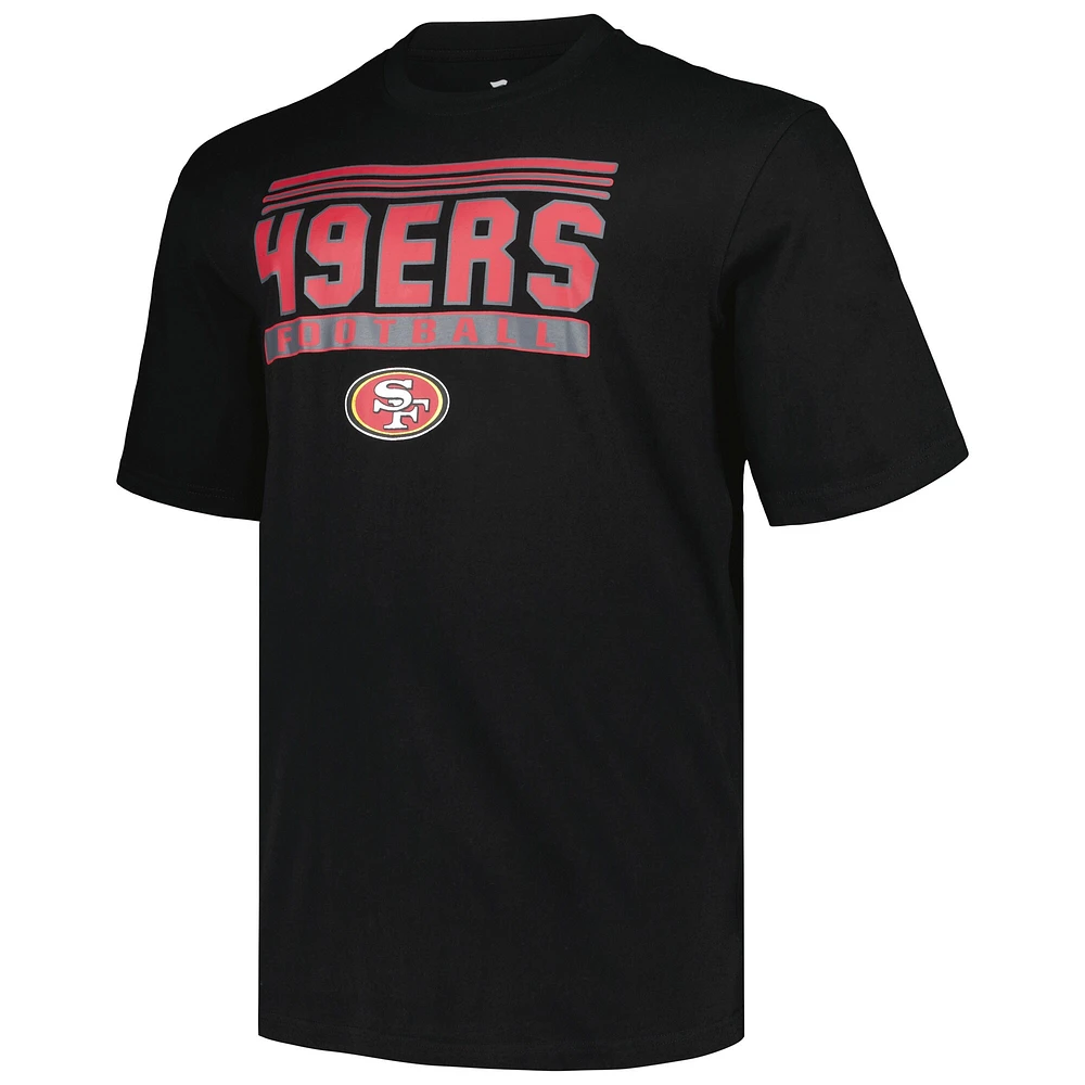 Men's Fanatics Black San Francisco 49ers Big & Tall Pop T-Shirt