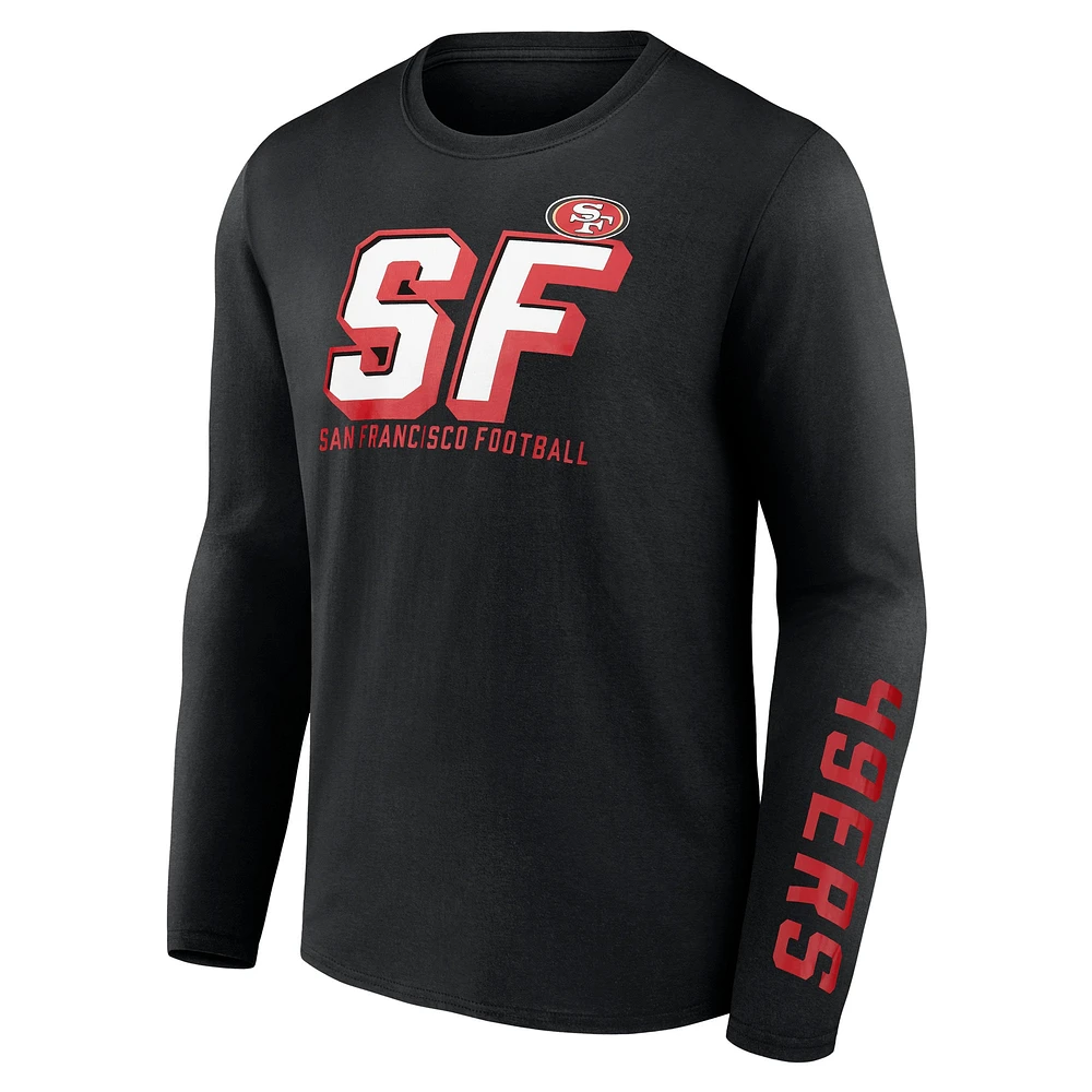 Men's Fanatics  Black San Francisco 49ers Long Sleeve T-Shirt