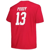 Men's Fanatics Brock Purdy Scarlet San Francisco 49ers Big & Tall Player Name Number T-Shirt