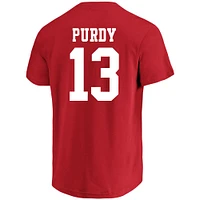T-shirt Fanatics pour hommes Brock Purdy Scarlet San Francisco 49ers Big & Tall Player Name Number