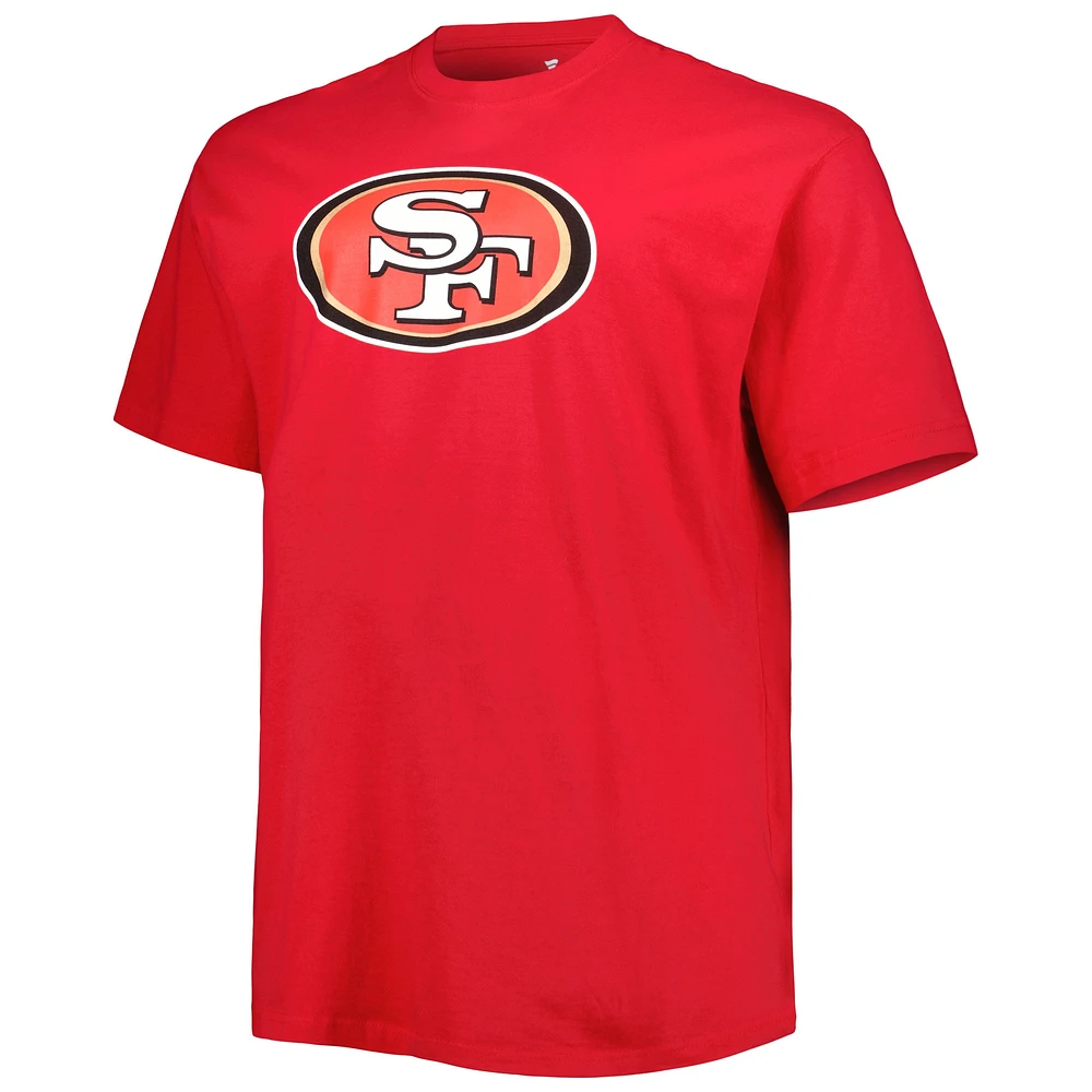 Men's Fanatics Christian McCaffrey Scarlet San Francisco 49ers Big & Tall Player Name Number T-Shirt